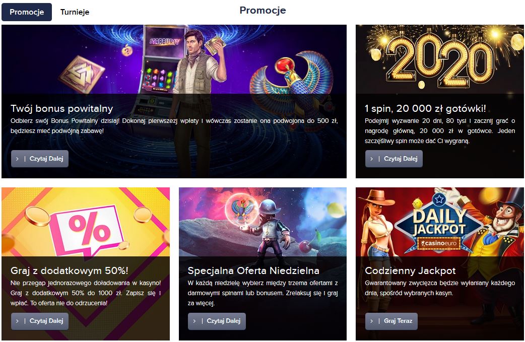 bonusy w kasynie CasinoEuro