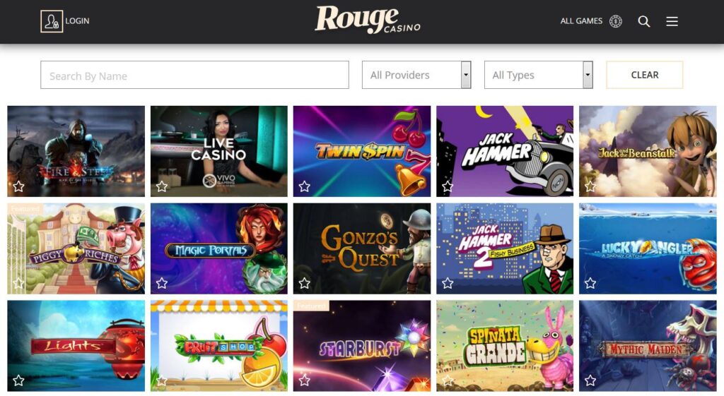 gry hazardowe Rouge Casino